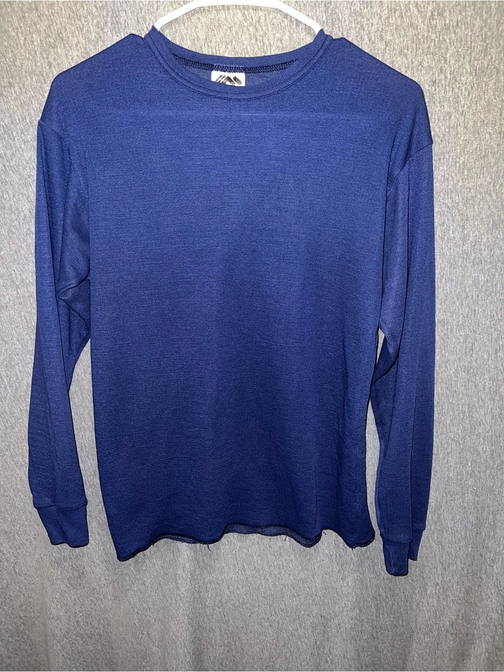 Men's Long-Sleeve Crewneck Shirt - Deep Blue